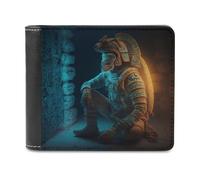 sinyumoney Alien in Aztec Armor 3D Print PU Leather Wallet Use Holds Bills Banknote Compartments Soft Convenient Purse for Boys Girls 11.7cm*9.5cm