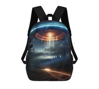 sinyumoney Alien Invasion Children's Backpacks 17inch School Backpack 3D Printed Bag Bookbag for Kids Travel Rucksacks Boy Girl Book Bags Kids School Bag