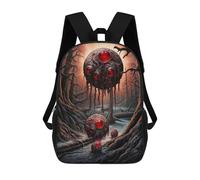 sinyumoney Alien Invasion on Earth 3D Printed Kids 17inch Backpacks Boys Fashion Travel Backpacks School Bag for Boys Elementary And Middle School Students