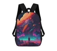 sinyumoney Alien Landscape with Lava Flow Backpack School Backpack Kids School Bag Large Capacity Kids Backpack for School Rucksack 3D Book Bag Gifts for Kids 17inch
