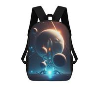 sinyumoney Alien Planet Backpacks Kids Student Schoolbag,3D Printed Backpacks,Elementary And Middle School Students Backpacks for Boys Girls 17inch