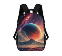 sinyumoney Alien Planet Landscape -2 Children's School Backpack 3D Printed for Kids Travel Rucksacks Book Bags for Boys Elementary School Students 17inch