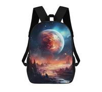 sinyumoney Alien Planet Landscape -6 Backpack School Bag High Secondary School Bags Casual Backpack - Perfect for Travel, Work And Daily Use 17inch