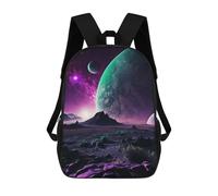 sinyumoney Alien Planet Landscape -8 School Bags Large Lightweight Casual Backpack for Camping Outdoor Adventures And Daily Travel 17inch