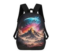 sinyumoney Alien Planet with Volcano Backpack School Backpack Kids School Bag Large Capacity Kids Backpack for School Rucksack 3D Book Bag Gifts for Kids 17inch