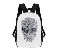 sinyumoney Alien UFO Finger Print Backpacks Kids School Backpack School Bag 3D Printed Fashion School Bags for Boys Elementary And Middle School Students 17inch
