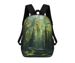 sinyumoney Alligator in A Swampy Environment Backpack School Lightweight Casual Daypack School Backpacks for School/Work/Travel 17inch