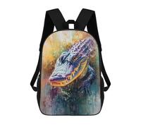 sinyumoney Alligator Painting School Backpack Travel College Rucksack Backpacks for Campus Outdoor Travel Sports 17inch
