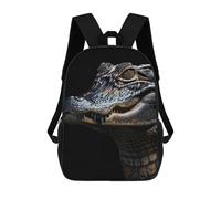 sinyumoney Alligator School Backpack School Secondary High School College Backpack Travel for Men/Women 17inch