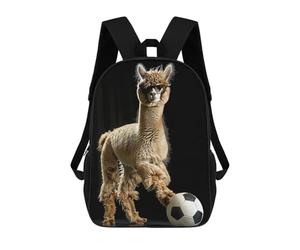 sinyumoney Alpaca Soccer Backpack School Bag Business Laptop Rucksack Bag Unisex Casual Daypack for Teenage Girls Boys Women Men 17inch