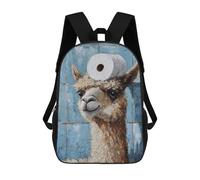 sinyumoney Alpaca with Toilet Paper on Head-2 Backpack School Bag High Secondary School Bags Casual Backpack - Perfect for Travel, Work And Daily Use 17inch