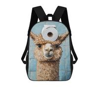 sinyumoney Alpaca with Toilet Paper on Head Backpack School Bag Business Durable Laptop Bag for Boys/Girls/Teenagers 17inch