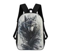 sinyumoney Alpha Wolf with Glowing Eyes Rucksack Water Resistant School Bag Business Backpack for Boys/Girls/Teenagers 17inch