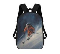 sinyumoney Alpine Adventure Children's School Backpack 3D Printed for Kids Travel Rucksacks Book Bags for Boys Elementary School Students 17inch