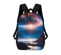 sinyumoney Alpine Planetary Symphony Kids Backpack Fashion Fun Backpack Book Bag for Boys And Teenager 3D Printed School Bags for Boys 17inch