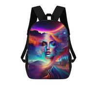 sinyumoney Altered States Revealing Backpacks Kids School Backpack School Bag 3D Printed School Bag for Boys Elementary And Middle School Students 17inch
