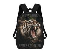 sinyumoney Always Hungry Backpack School Bag Business Laptop Rucksack Bag Unisex Casual Daypack for Men/Women 17inch