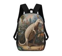 sinyumoney Amazing Armadillo Safari 3D Printed Children's School Backpack for Kids High Capacity Travel Rucksacks Book Bags Kids School Bag Back Pack 17inch