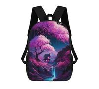 sinyumoney Amazing Cherry Blossom School Bags High Secondary School Bags Casual Backpack for Camping Outdoor Adventures And Daily Travel 17inch