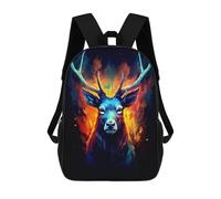 sinyumoney Amazing Deers Colorful Backpacks Kids School Backpack School Bag 3D Printed School Bag for Boys Elementary And Middle School Students 17inch