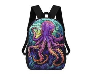 sinyumoney Amazing Octopus Abstract 3D Printed Children's School Backpack for Kids Travel Rucksacks Book Bags Kids School Bag 17inch
