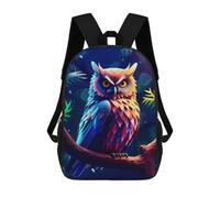 sinyumoney Amazing Owl 3d School Backpack Travel College Rucksack Backpacks for Campus Outdoor Travel Sports 17inch
