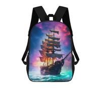 sinyumoney Amazing Pirate Ship Backpack School Bag Water Resistant Computer Rucksack for Teenage Girls Boys Women Men 17inch