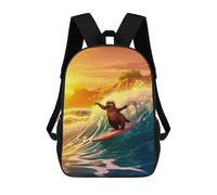 sinyumoney Amazing Sloth Holiday Beac Backpack 3D Printed Kids School Backpack High Capacity Travel Backpacks Book Bags Kids Backpack 17inch