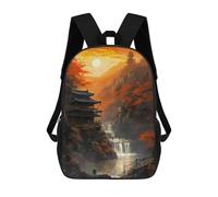 sinyumoney Amazing Sunset The River Ronaldo Backpack, Children's Backpack, Student School Bag, Book Bag, 3D Printed School Bag For Boys And Girls, 17inch