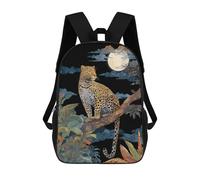 sinyumoney Amazon Jungle Moonlit Leopard Backpack School Bag Business Durable Laptop Bag for Campus Outdoor Travel Sports 17inch