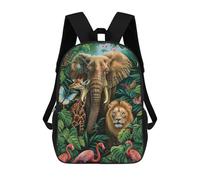 sinyumoney Amazon Jungle Safari Animals Backpack School Bag Computer Rucksack for School/Work/Travel for Camping Outdoor Adventures And Daily Travel 17inch