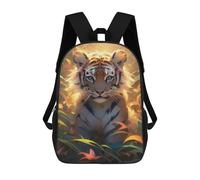 sinyumoney Amazon Jungle Tiger Portrait 17inch School Bag 3D Printed Children's School Backpack Casual Fashion Travel Backpacks for Kids School Students