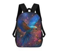 sinyumoney Amazon Macaw in Enchanted Garden Rucksack School Secondary High School College Backpack Travel for Campus Outdoor Travel Sports 17inch