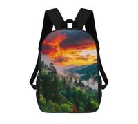 sinyumoney Amazon Rainforest Sunset -1 Backpack School Bag Water Resistant School Bag Business Backpack for Boys/Girls/Teenagers 17inch