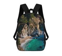 sinyumoney Amazon Rainforest Waterfall Beach -1 Backpack School Rucksack Casual Daypacks School Work Travel Bag for Men, Women & Teenage Boys 17inch