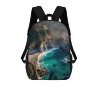 sinyumoney Amazon Rainforest Waterfall Beach -2 Backpack School Computer Rucksack for School/Work/Travel- Perfect for Travel, Work And Daily Use 17inch