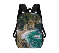 sinyumoney Amazon Rainforest Waterfall Beach Backpack School Bag Lightweight Casual Daypack School Backpacks for Teenage Girls Boys Women Men 17inch