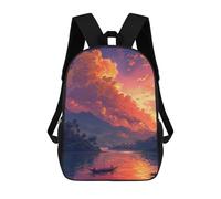 sinyumoney Amazon Sunset Serenity 17inch School Bag 3D Printed Children's School Backpack Casual Fashion Travel Backpacks for Kids School Students