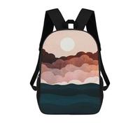 sinyumoney Amber Clouds 17 Inch Kids Backpack Fashion Fun Backpack Book Bag for Boys And Teenager 3D Printed for Boys