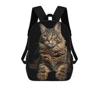 sinyumoney American Bobtail Backpacks Children's Backpacks School Bag 3D Printed Children's School Backpack Fashion Travel Backpacks for Kids Elementary Middle School 17inch