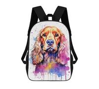 sinyumoney American Cocker Watercolor School Backpack Travel College Rucksack Backpacks for Campus Outdoor Travel Sports 17inch
