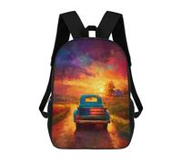 sinyumoney American Dream Road Trip Rucksack Water Resistant Travel Backpack Computer Bag for Campus Outdoor Travel Sports 17inch