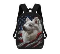 sinyumoney American Eskimo America School Backpack Secondary Causal Travel High School Bags for Teenage Girls Boys Women Men 17inch