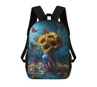 sinyumoney American Flag Sunflower Bouquet-1 Backpack School Work Business College School for Men, Women & Teenage Boys 17inch