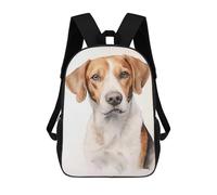 sinyumoney American Foxhound Dog Backpacks Kids Student Schoolbag 3D Printed Backpacks Elementary And Middle School Students Backpacks for Boys Girls 17inch
