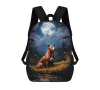 sinyumoney American Pit Bull Terrier Rucksack Lightweight Casual Daypack School Backpacks for Teenage Girls Boys Women Men 17inch