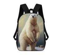 sinyumoney American Polar Bear School Bags Work Laptop Backpack Rucksack Bag for Campus Outdoor Travel Sports 17inch