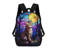 sinyumoney American Short Hair Abstra Backpack School Bag Water Resistant School Bag Business Backpack for Girls Boys Teenage 17inch