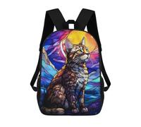 sinyumoney American Short Hair Redmon Backpacks Children's Backpacks School Bag 3D Printed Children's School Backpack Fashion Travel Backpacks for Kids Elementary Middle School 17inch