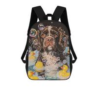sinyumoney American Water Spaniel Dog Backpack School Bag High Secondary School Bags Casual Backpack for Campus Outdoor Travel Sports 17inch